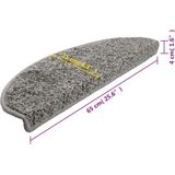 vidaXL Trapmatten - Grijs - 100% PP - 10 Stuks