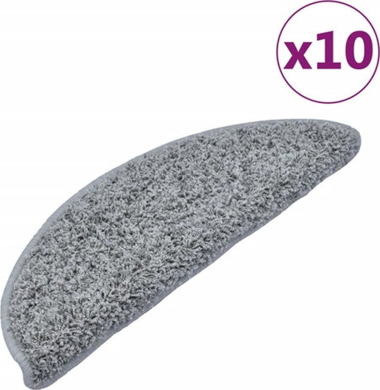 vidaXL Trapmatten - Grijs - 100% PP - 10 Stuks