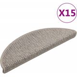 Trapmatten - Zilver - Stof - Wasbaar - Antislip - Set van 15