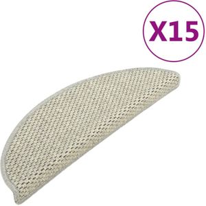 VidaXL-Trapmatten-zelfklevend-15-st-sisal-look-56x17x3-cm-grijs