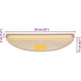 vidaXL Trapmatten - Zandkleurig - Stof - Set van 15
