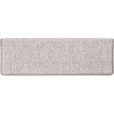 vidaXL Trapmatten - Platinakleur - Stof - Set van 15