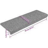 Trapmat - Zilver - Stof - 15 Stuks - Antislip