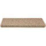 Treppenmatten Selbstklebend Sisal-Optik 15 Stk. 65x21x4 cm Sand Vidaxl