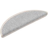 vidaXL Trapmatten - Zilverkleurig - Stof - Set van 15