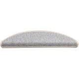 vidaXL Trapmatten - Zilverkleurig - Stof - Set van 15