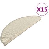 vidaXL Trapmatten - Zilverkleurig - Antislip - 15 Stuks