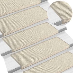 vidaXL - Trapmatten - zelfklevend - 15 - st - 65x21x4 - cm - zilverkleurig