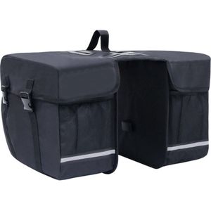 vidaXL-Fietstas-voor-bagagedrager-dubbel-waterdicht-35-L-zwart