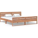 vidaXL Bedframe massief teakhout 180x200 cm