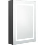 VidaXL Badkamerkast met Spiegel en LED 50x13x70 cm Grijs