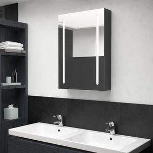 VidaXL-Badkamerkast-met-spiegel-en-LED-50x13x70-cm-glanzend-zwart