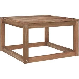 vidaXL Tuintafel pallet 60x60x36,5 cm geïmpregneerd grenenhout bruin - 316187