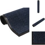 Deurmat - Blauw - 100% PP - Antislip Rubberen Onderkant