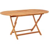 Tuintafel Jolly Ovaal Inklapbaar 160x85x75 cm Massief Hout