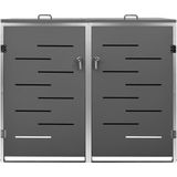 vidaXL - Containerberging - dubbel - 138x77,5x112,5 - cm - roestvrij - staal