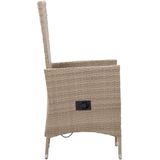 3-tlg. Garten-Essgruppe Beige Vidaxl