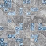 VidaXL Mozaïektegels 11 St Zelfklevend 30x30 cm Glas Grijs en Blauw