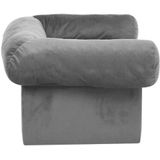 vidaXL Hundesofa mit Schublade Grau 75x50x38 cm Plüsch