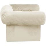 vidaXL Hundesofa mit Schublade Creme 75x50x38 cm Plüsch