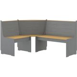 Vidaxl - Eckbank reine 151 cm Honigbraun und Grau Massivholz Kiefer