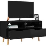 VidaXL TV-meubel 90x40x48,5 cm - Spaanplaat Hoogglans Zwart