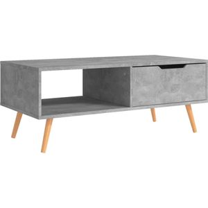 VidaXL Salontafel 100x49,5x43 cm Spaanplaat Betongrijs