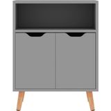 vidaXL Sideboard Grau 60x30x72 cm Holzwerkstoff