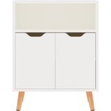 VidaXL Dressoir 60x30x72 cm - Hoogglans Wit - Spaanplaat