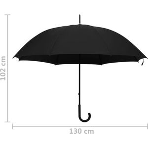 vidaXL-Paraplu-130-cm-zwart