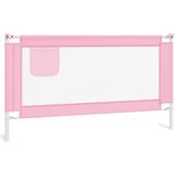 vidaXL Kleinkind-Bettschutzgitter Rosa 150x25 cm Stoff