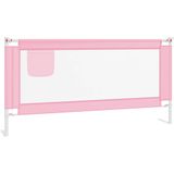 vidaXL Kleinkind-Bettschutzgitter Rosa 180x25 cm Stoff