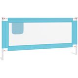 vidaXL Kleinkind-Bettschutzgitter Blau 190x25 cm Stoff