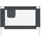 vidaXL Kleinkind-Bettschutzgitter Dunkelgrau 90x25 cm Stoff