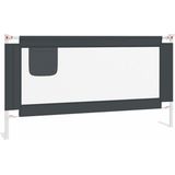 vidaXL Kleinkind-Bettschutzgitter Dunkelgrau 160x25 cm Stoff