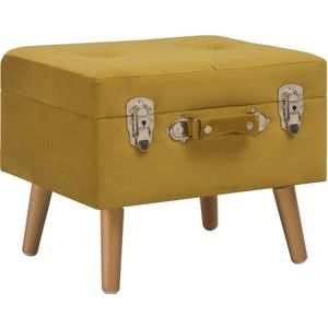 Hocker mit Stauraum 40 cm Senfgelb Samt Vidaxl