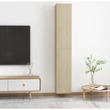 VidaXL TV-meubelen 2 st 30,5x30x90 cm - Spaanplaat Sonoma Eikenkleurig