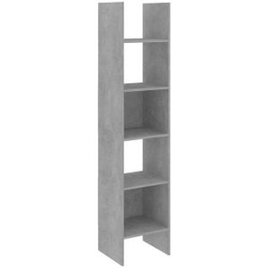vidaXL Bücherregal Betongrau 40x35x180 cm Holzwerkstoff