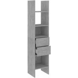 vidaXL - Boekenkast - 40x35x180 - cm - bewerkt - hout - betongrijs