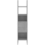 vidaXL - Boekenkast - 40x35x180 - cm - bewerkt - hout - betongrijs