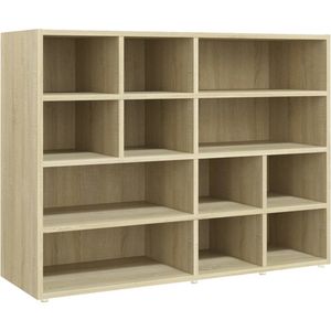 vidaXL Bijzetkast 97x32x72 cm bewerkt hout sonoma eikenkleurig