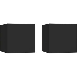 vidaXL-Tv-wandmeubelen-2-st-30,5x30x30-cm-zwart