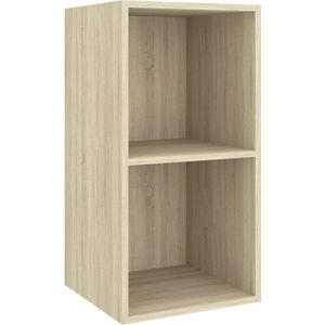 VidaXL TV-wandmeubel 37x37x72 cm Spaanplaat Sonoma Eikenkleurig