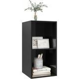 vidaXL TV-Wandschrank Hochglanz-Schwarz 37x37x72 cm Holzwerkstoff