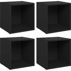 vidaXL-Tv-meubelen-4-st-37x35x37-cm-spaanplaat-zwart