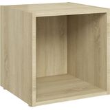 vidaXL TV-Schränke 4 Stk. Sonoma-Eiche 37x35x37 cm Holzwerkstoff