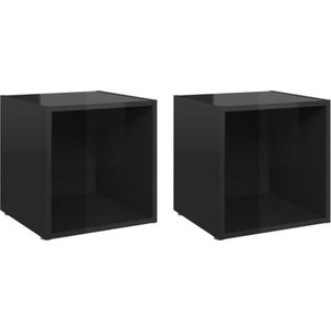 vidaXL-Tv-meubelen-2-st-37x35x37-cm-spaanplaat-hoogglans-zwart