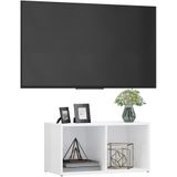 VidaXL TV-meubel 72x35x36,5 cm - Spaanplaat Hoogglans Wit