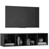 vidaXL Tv-meubel 142,5x35x36,5 cm spaanplaat grijs