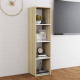 vidaXL-Tv-meubel-142,5x35x36,5-cm-spaanplaat-wit-sonoma-eikenkleurig